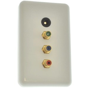 Gniazdo RCA/Toslink ścienne x4 - Melodika BWG3R1T