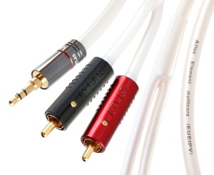 Kabel jack 3.5mm - 2x RCA - Atlas Element Achromatic Metik 2m