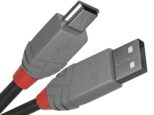 Kabel USB 2.0 A - Mini-B - Lindy Anthra Line 36721 0,5m