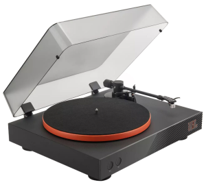 Gramofon wyposażony w Bluetooth z AptX-HD™ - JBL Spinner BT Czarno - pomarańczowy