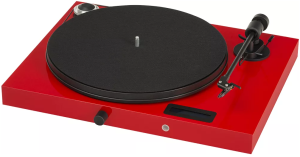 Gramofon All-in-one wkładka Ortofon OM5e - Project Juke Box E Czerwony