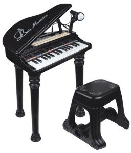 Keyboard dla dzieci organy mikrofon pianino  + stojak + krzesełko - NN PIANINO KASIA BK Czarny | RATY | SALA ODSŁUCHOWA POZNAŃ