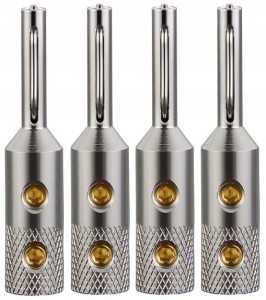 Wtyki bananowe rodowane - Viborg VB401R 4 szt. | RATY | SALA ODSŁUCHOWA POZNAŃ