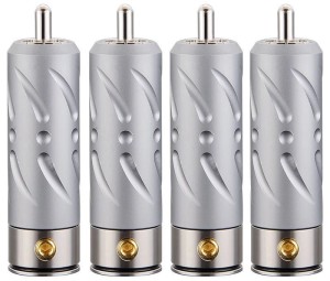 Wtyki RCA z czystej miedzi pokryte warstwą rodu - Viborg VR109R 4 szt. | RATY 0% | SALA ODSŁUCHOWA POZNAŃ