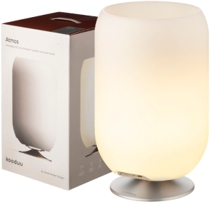 Głośnik bezprzewodowy Bluetooth, lampka LED i schowek na napoje 3w1 - Kooduu Atmos Brushed Silver | RATY 0% | SALA ODSŁUCHOWA POZNAŃ