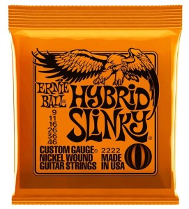Struny do gitary elektrycznej - Ernie Ball Hybrid Slinky (SLINKY NICKEL WOUND) EB 2222 09-46 | RATY | SALA ODSŁUCHOWA POZNAŃ