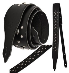 Pasek do gitary uniwersalny - Minotaur Straps SkullsRevets Padded Black 310148 | RATY | SALA ODSŁUCHOWA POZNAŃ