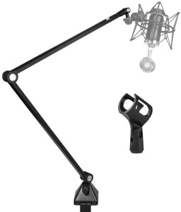Statyw mikrofonowy biurkowy wysięgnik ramię czarny solidny do 2 kg opaski zaciskowe zestaw - DNA TMS1  | RATY | SALA ODSŁUCHOWA POZNAŃ