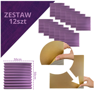 Panele akustyczne samoprzylepna pianka mata wygłuszająca redukcja echa pogłosu - DNA AM4 PR Fioletowe 12 szt. | RATY | SALA ODSŁUCHOWA POZNAŃ