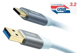 Kabel USB 3.2 A-C - Supra USB 3.2 A-C Blue 1m | RATY | SALA ODSŁUCHOWA POZNAŃ