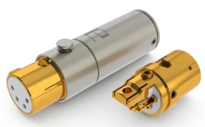 Wysokiej klasy żeński 4-pinowy wtyk XLR z miedzi tellurowej (pozłacany) - aeco AX4-1623G  | RATY | SALA ODSŁUCHOWA POZNAŃ