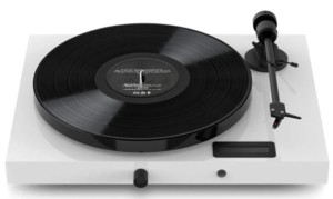 Gramofon typu All-on-One z wkładką Ortofon OM 5E - ProJect Juke Box E1 White | RATY 0% | SALA ODSŁUCHOWA POZNAŃ 