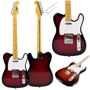 Gitara elektryczna 4/4 telecaster 39" SS klucze - V-TONE ETL39 SB | RATY | SALA ODSŁUCHOWA POZNAŃ 