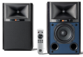 JBL 4305P_System_Front_Black_With Remote_MPHiRez_WEBBLACKHERO.png