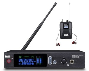 Profesjonalny douszny odsłuch bezprzewodowy stereo system monitorowania dźwięku UHF 550-580 MHz - DNA IES ONE  | RATY 0% | SALA ODSŁUCHOWA POZNAŃ