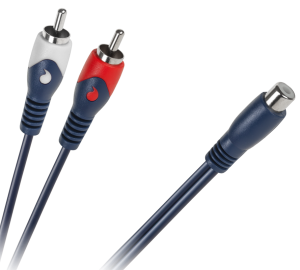 Kabel 1x RCA gniazdo - 2 wtyki RCA - PRC KPO2616 0.2m | RATY | SALA ODSŁUCHOWA POZNAŃ