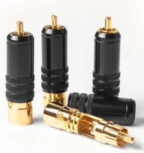 Wtyki RCA - TCI Locking Gold RCA 4 szt. Czarne | RATY | SALA ODSŁUCHOWA POZNAŃ