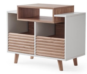 Stolik szafka na płyty winylowe dla nowoczesnych melomanów - Norstone OSLO VINYL 800 White/Oak   | RATY 0% | SALA ODSŁUCHOWA POZNAŃ