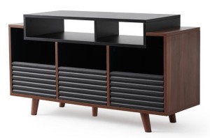 Stolik szafka  na płyty winylowe dla wymagających kolekcjonerów -  Norstone OSLO VINYL 1200 Black/Walnut  | RATY 0% | SALA ODSŁUCHOWA POZNAŃ
