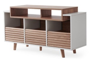 Stolik szafka  na płyty winylowe dla wymagających kolekcjonerów -  Norstone OSLO VINYL 1200 White/Oak | RATY 0% | SALA ODSŁUCHOWA POZNAŃ