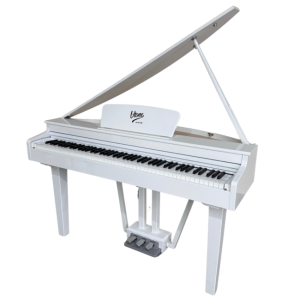 Pianino cyfrowe grand piano stacjonarne białe ważone klawisze klawiatura młoteczkowa USB-B AUX IN LINE OUT 2 wyjścia słuchawkowe - V-TONE GP-88 WH | RATY 0% | SALA ODSŁUCHOWA POZNAŃ 