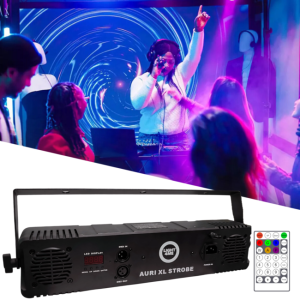 Stroboskop sceniczny LED efekt świetlny 48x1W CW/A SMD3030+288x0,2W RGB SMD5050 - LIGHT4ME AURI XL STROBE | RATY  | SALA ODSŁUCHOWA POZNAŃ