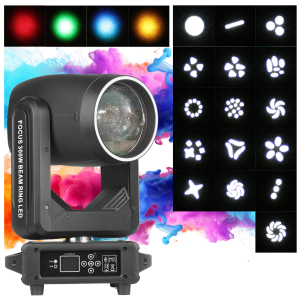 Głowica ruchoma oświetlenie sceniczne efekt ring 31x0,5W RGB SMD LED 2x uchwyt montażowy omega -  LIGHT4ME FOCUS 300W BEAM RING LED  | RATY 0% | SALA ODSŁUCHOWA POZNAŃ