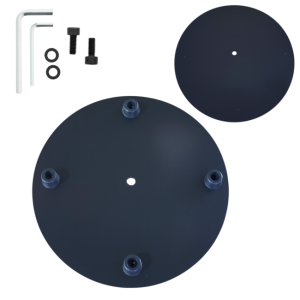 Podstawa listwy oświetleniowej do pracy pionowej okrągła stalowa nóżki antypoślizgowe 20x20x0,3 cm - DNA MBP1 | RATY | SALA ODSŁUCHOWA POZNAŃ