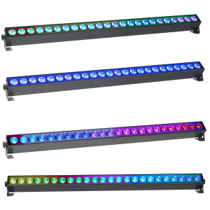 Listwa oświetleniowa DMX efekt aura 96x0,2W RGB SMD 5050 dekoracja światłem 2x uchwyt montażowy - LIGHT4ME AURA PIXEL BAR 24x3W RGBW LED | RATY  |  SALA ODSŁUCHOWA POZNAŃ 