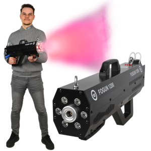 Generator wytwornica dymu mgły 1200W karabin 6x3W RGB LED pasek na ramię - LIGHT4ME FOGun 1200 | RATY 0% | SALA ODSŁUCHOWA POZNAŃ