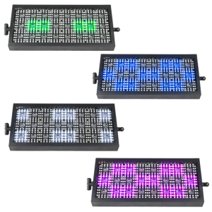 Stroboskop sceniczny efekt oświetleniowy LED DMX 524x0,3W RGB SMD 5050+24x3W WW uchwyt montażowy - LIGHT4ME VENOM STROBE PANEL V2  | RATY 0% | SALA ODSŁUCHOWA POZNAŃ 