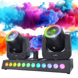 Efekt świetlny LED RGBW 2 głowice ruchome wash oświetlenie sceniczne pilot - LIGHT4ME CLONE 1 | RATY 0% | SALA ODSŁUCHOWA POZNAŃ