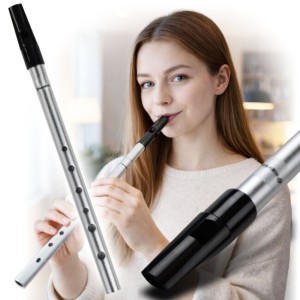 Flażolet tin whistle flecik polski srebrny tonacja D osłona ochronna etui książeczki do nauki gry - SUPRIMO FLT1 | RATY | SALA ODSŁUCHOWA POZNAŃ