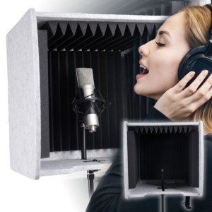 Kabina akustyczna przenośna składana ekran studyjny filtr do mikrofonu osłona wyciszająca tuleja montażowa adapter do statywu mikrofonowego 5/8" -  DNA STUDIO BOX  | RATY | SALA ODSŁUCHOWA POZNAŃ