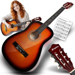 Gitara klasyczna 4/4 sunburst do nauki dla początkujących akordy zestaw - SUPRIMO CGS1 SB  | RATY | SALA ODSŁUCHOWA POZNAŃ 