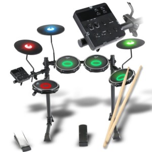 Perkusja elektroniczna 7 podświetlanych padów Bluetooth AUX IN USB-B wyjście słuchawkowe wyjście audio pałeczki perkusyjne zestaw perkusyjny - V-TONE ELD1  | RATY | SALA ODSŁUCHOWA POZNAŃ