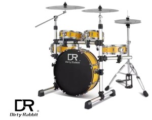 Przenośny zestaw perkusyjny - Dirty Rabbit TDB-200-Yellow  | RATY 0% | SALA ODSŁUCHOWA POZNAŃ