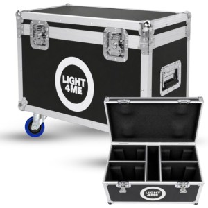 Skrzynia transportowa na 4 głowice ruchome przegroda na akcesoria 4 kółka mechanizm blokady - LIGHT4ME 100 SPOT RING CASE 4IN1 