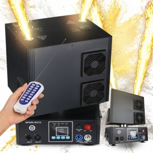 Obrotowa wytwornica iskier maszyna do zimnych ogni 1300W DMX podwójna fontanna iskier do 5 metrów nieskończona rotacja efekty sekwencyjne pilot bezprzewodowy - LIGHT4ME SPARK ROTO | RATY 0% | SALA ODSŁUCHOWA POZNAŃ