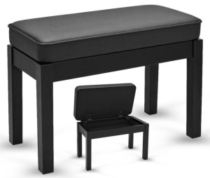 Ława do pianina keyboardu siedzisko dla muzyka czarna prostokątna schowek do 150 kg - V-TONE PB1 BK | RATY  | SALA ODSŁUCHOWA POZNAŃ