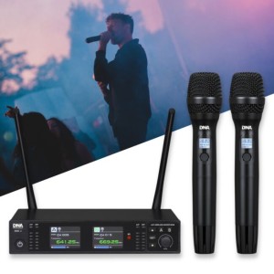 Zestaw bezprzewodowy 2x mikrofon doręczny odbiornik UHF 518-542 MHz system nagłośnienia IR - DNA XMIC 2  | RATY | SALA ODSŁUCHOWA POZNAŃ