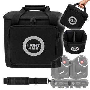 Torba transportowa na 2 głowice ruchome odczepiana przegroda wewnętrzna pasek na ramię 33 × 23 × 28,5 cm - LIGHT4ME MINI SPOT 100 RING BAG 2IN1  | RATY | SALA ODSŁUCHOWA POZNAŃ