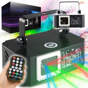 Projektor laserowy skaner oprawa świetlna RGB DMX 30 kpps efekty graficzne animacje pilotem bezprzewodowy uchwyt montażowy sterowanie dźwiękiem - LIGHT4ME PARTY LASER 1  | RATY | SALA ODSŁUCHOWA POZNAŃ