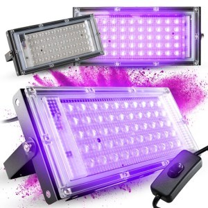 Panelowy naświetlacz ultrafioletowy 50 × 0,5W UV LED przełącznik zasilania uchwyt montażowy zasilanie sieciowe - LIGHT4ME IP UV PANEL  | RATY | SALA ODSŁUCHOWA POZNAŃ