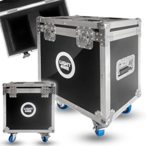 Skrzynia transportowa na 2 głowice ruchome przegroda na akcesoria 4 kółka mechanizm blokady - LIGHT4ME PRISMO CASE 2IN1 | RATY 0% | SALA ODSŁUCHOWA POZNAŃ