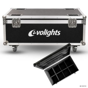 Skrzynia transportowa na 8 reflektorów scenicznych 4 kółka mechanizm blokady - EVOLIGHTS GLACIER 18 CASE 8IN1  | RATY 0% | SALA ODSŁUCHOWA POZNAŃ
