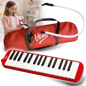 Melodyka melodyjka harmonijka klawiszowa czerwona 32-klawiszowa 40,5 cm torba transportowa ściereczka do czyszczenia zestaw - V-TONE MELODY 32 RD  | RATY | SALA ODSŁUCHOWA POZNAŃ