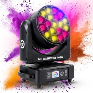 Głowica ruchoma wash oświetlenie sceniczne LED DMX uchwyt montażowy - LIGHT4ME MH WASH 19x25 RGBW  | RATY 0% | SALA ODSŁUCHOWA POZNAŃ