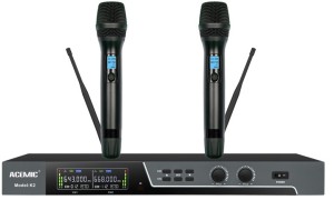 Zestaw mikrofonów bezprzewodowych do karaoke - Acemic K2 | RATY 0%| SALA ODSŁUCHOWA POZNAŃ
