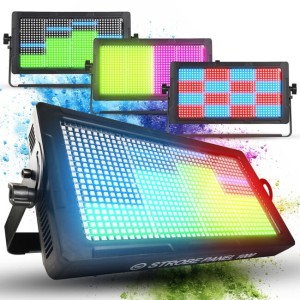 Stroboskop oświetlenie sceniczne oświetlacz LED 672x0,2W RGB SMD5050 + 336x0,5W CW SMD2835 - LIGHT4ME STROBE PANEL 1000  | RATY 0% | SALA ODSŁUCHOWA POZNAŃ